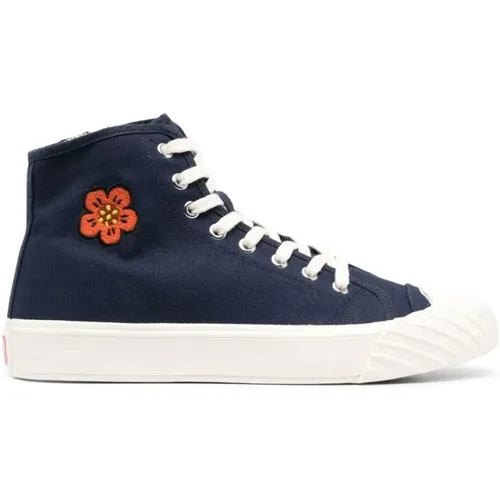 Midnight Floral Print High-Top Sneakers , male, Sizes: 9 UK, 6 UK - Kenzo - Modalova