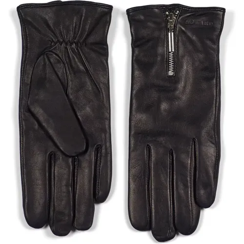 Schwarze Lederhandschuhe für Frauen , Herren, Größe: 8 1/2 IN - Howard London - Modalova