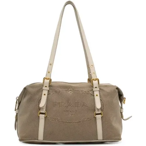 Pre-owned Canvas shoulder-bags , female, Sizes: ONE SIZE - Prada Vintage - Modalova