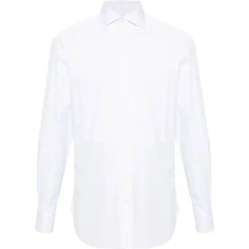 Cotton Shirt Pintuck Detailing , male, Sizes: L, XL, 4XL, S, M, 2XL - Finamore - Modalova