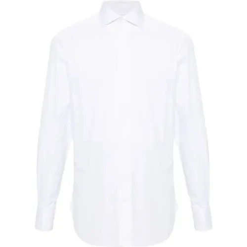 Cotton Shirt Pintuck Detailing , male, Sizes: S - Finamore - Modalova