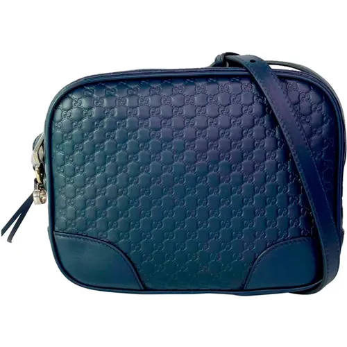 Blaue Leder Microssima Soft Handtasche Damenmodell 449413 Bmj1G 4231 - Gucci - Modalova