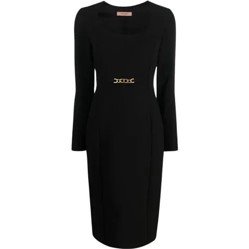 Schwarzes Kleid für Frauen Aw23 , Damen, Größe: S - Twinset - Modalova