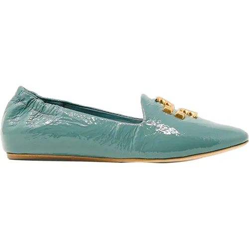 Light Patent Leather Ballerina Flats , female, Sizes: 3 1/2 UK, 3 UK - TORY BURCH - Modalova