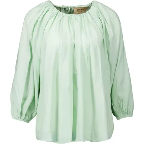 Elegante Boheme Soft Grüne Bluse , Damen, Größe: XS - MOS MOSH - Modalova