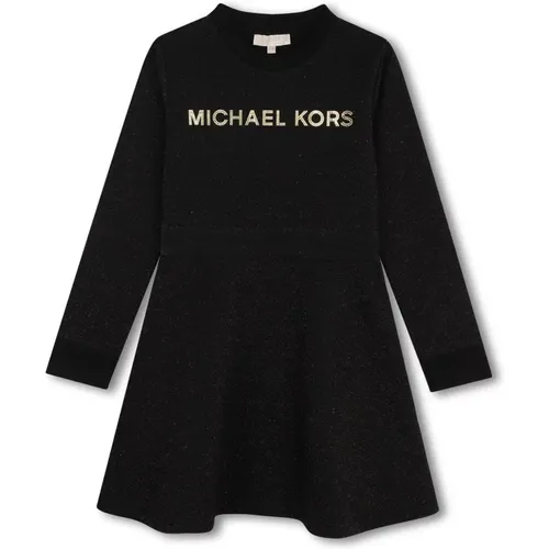 Kurzes Kleid mit langen Ärmeln und rundem Kragen - Michael Kors - Modalova