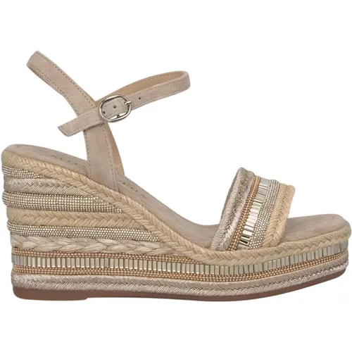 Rhinestone Wedge Sandal with Braided Detail - Alma en Pena - Modalova