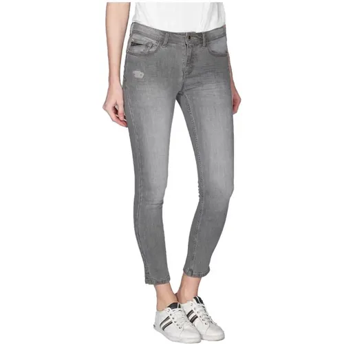 Push Up Denim Jeans mit Distressed Details , Damen, Größe: W26 - YES ZEE - Modalova