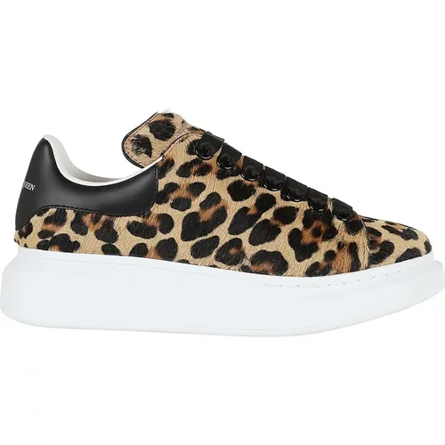 Leopard Leather Sneaker , female, Sizes: 4 UK, 7 UK, 3 UK - alexander mcqueen - Modalova