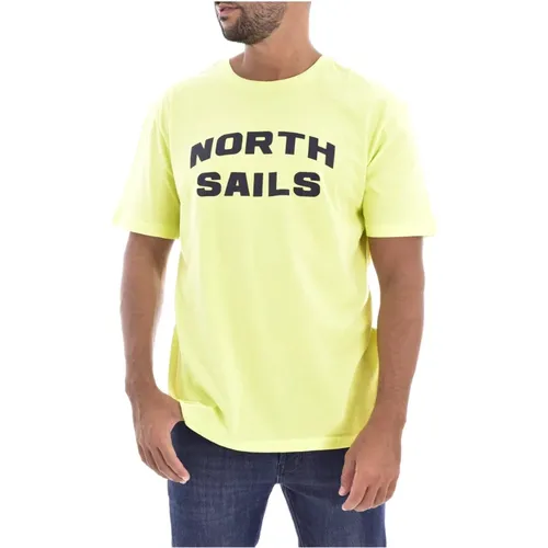 Iconic Baumwoll T-shirt - Gelb - North Sails - Modalova