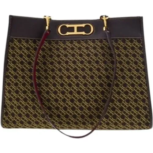 Canvas Shopping Bag with Initials , female, Sizes: ONE SIZE - Carolina Herrera - Modalova