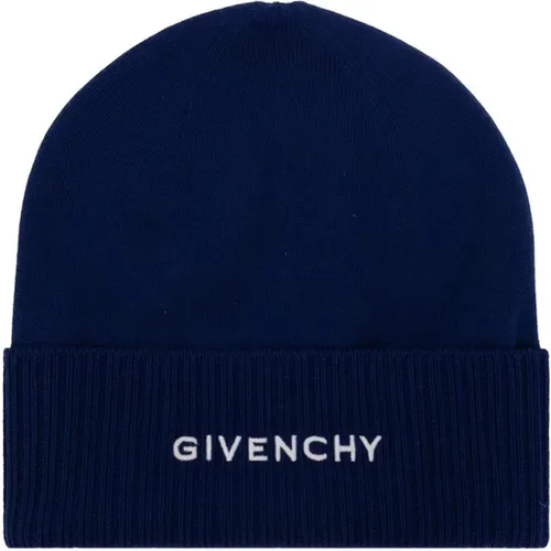 Wool Ribbed Trims Logo Hat , female, Sizes: ONE SIZE - Givenchy - Modalova