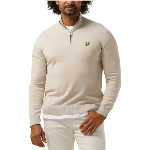 Beiger Quarter Zip Jumper für Männer - Lyle & Scott - Modalova