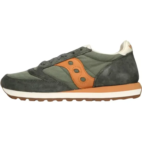 Grüne Jazz Original M Niedrige Sneakers , Herren, Größe: 40 EU - Saucony - Modalova