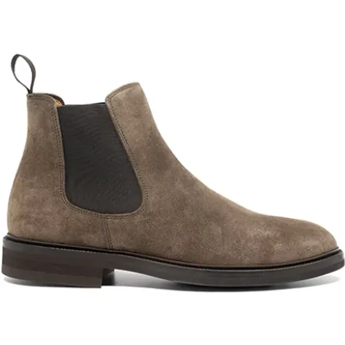 Suede Men`s Boots - Art. 455 Tortora - Size 42 , female, Sizes: 6 UK - Berwick - Modalova