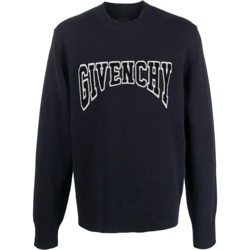 Logo-Patches Knitted Jumper , male, Sizes: L, S, XL - Givenchy - Modalova