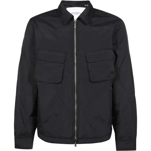 Nylon Hemd Stil Jacke , Herren, Größe: M - Les Deux - Modalova