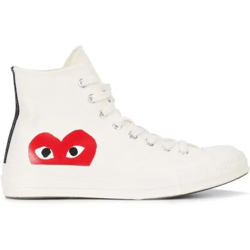 Big Heart High Top Sneakers , female, Sizes: 3 UK, 11 UK - Comme des Garçons Play - Modalova