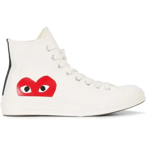 Big Heart High Top Sneakers , female, Sizes: 3 UK, 12 UK - Comme des Garçons Play - Modalova