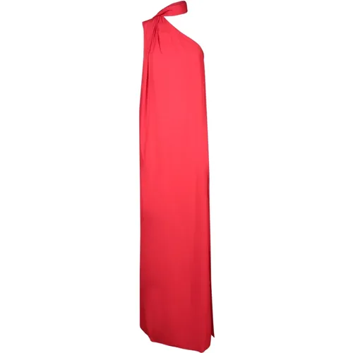 Rotes EinSchulter Tuch Detail Kleid - Stella Mccartney - Modalova