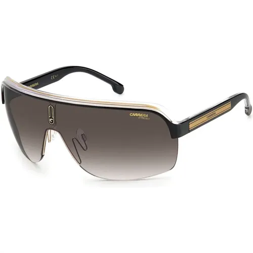 Schwarze Harz-Sonnenbrille mit braunem Glas - Carrera - Modalova