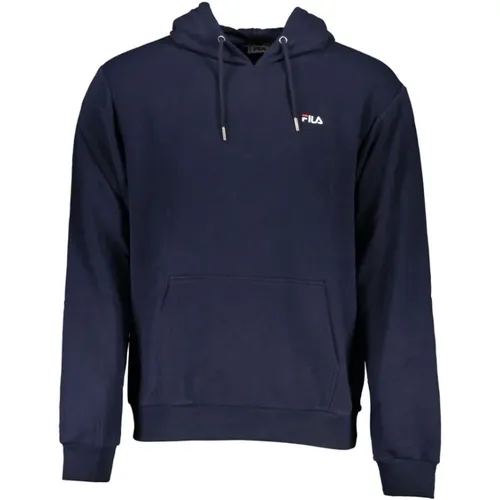 Blauer Kapuzenpullover aus Baumwollmischung , Herren, Größe: M - Fila - Modalova