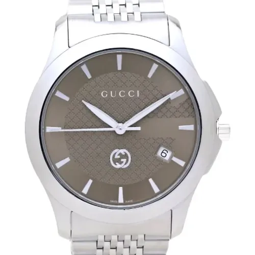 Pre-owned Stainless Steel watches , male, Sizes: ONE SIZE - Gucci Vintage - Modalova