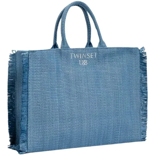 Woven Jute Shopper Bag , female, Sizes: ONE SIZE - Twinset - Modalova