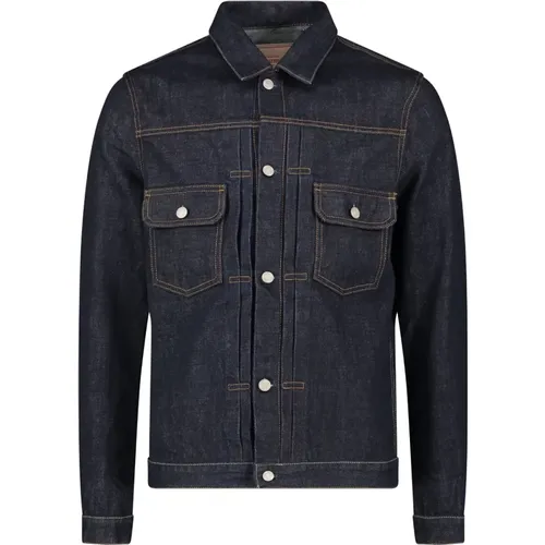 Rinsed Denim Jacket , Herren, Größe: XL - Tela Genova - Modalova