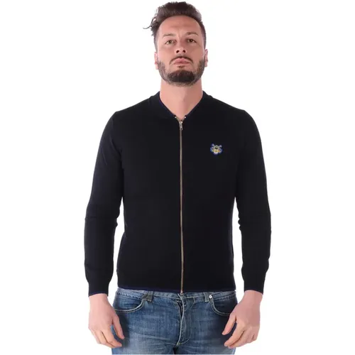 Tiger Zipped Sweater Pullover Jumper , Herren, Größe: S - Kenzo - Modalova