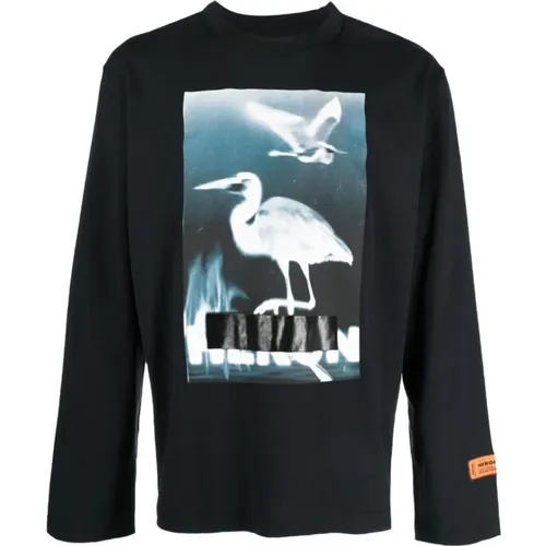 Censored Logo Crewneck T-Shirt , male, Sizes: XL, M, 2XL - Heron Preston - Modalova