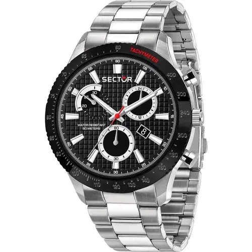 Chronograph 270 Black Dial Stainless Steel , male, Sizes: ONE SIZE - Sector No Limits - Modalova