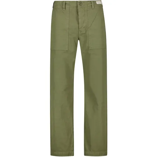 Military Fatigue Trousers , male, Sizes: W32, W33, W35, W34, W36 - Tela Genova - Modalova