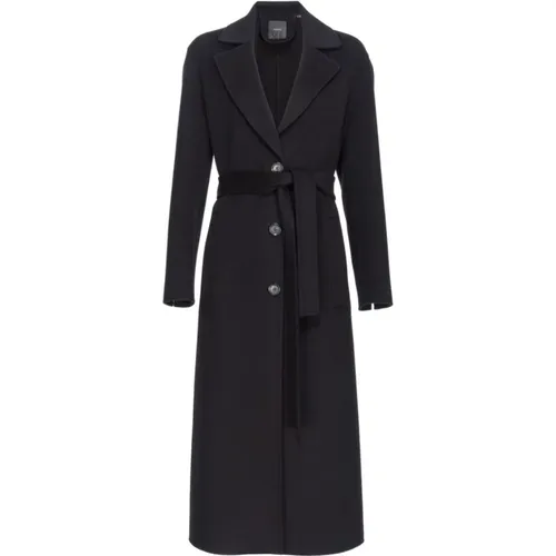 Wool Coat with Belted Waist , female, Sizes: 2XS, XS - pinko - Modalova