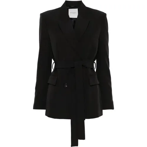 Doppelreihiger Schwarzer Blazer , Damen, Größe: 2XS - Ermanno Scervino - Modalova