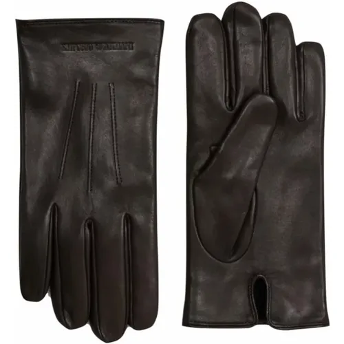 Lammleder Wollgefütterte Handschuhe , unisex, Größe: L - Armani - Modalova