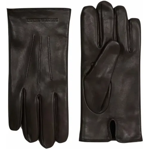 Lammleder Wollgefütterte Handschuhe , unisex, Größe: XL - Armani - Modalova
