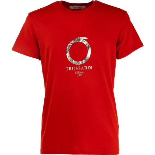 Stilvolle Herren T-Shirt Kollektion , Herren, Größe: L - Trussardi - Modalova