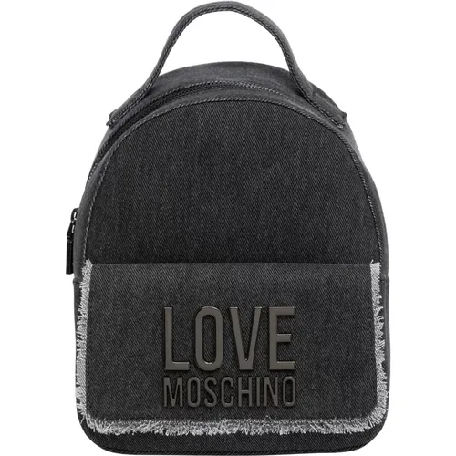 Metal Logo Backpack , female, Sizes: ONE SIZE - Love Moschino - Modalova