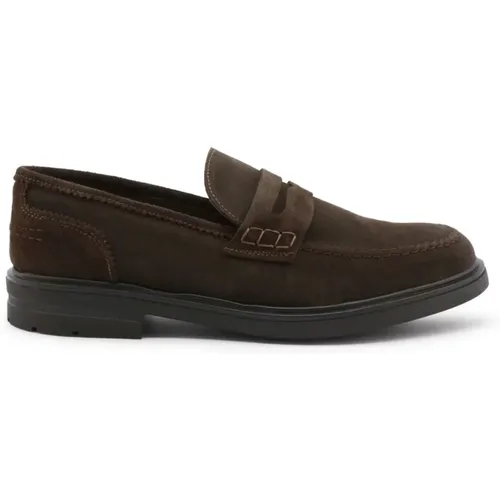 Braune Wildleder Herren Loafer Herbst/Winter , Herren, Größe: 42 EU - Duca di Morrone - Modalova