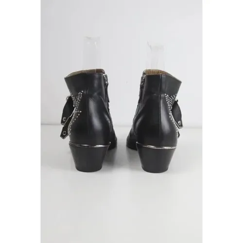 Pre-owned Leather boots , female, Sizes: 4 UK - Chloé Pre-owned - Modalova