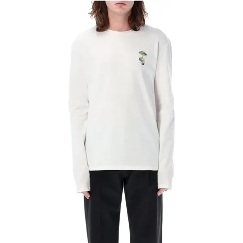 Long Sleeve Mushroom T-Shirt , male, Sizes: M, XL, L - Jil Sander - Modalova