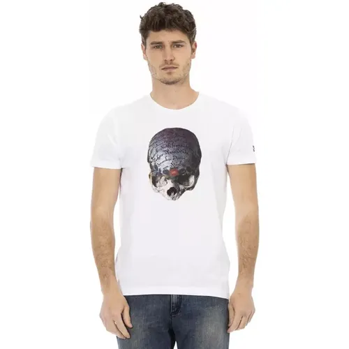 Slim Round Neck T-Shirt with Front Print , male, Sizes: 3XL, S, L, 2XL, M, XL - Trussardi - Modalova