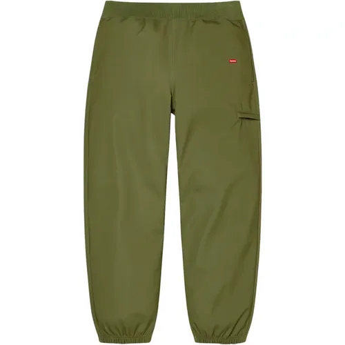 Water-Resistant Fleece Sweatpant Dark Olive , male, Sizes: L - Supreme - Modalova