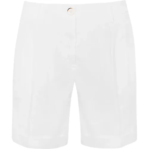 Weiße Leinen Bermuda Shorts , Damen, Größe: W30 - Re-Hash - Modalova
