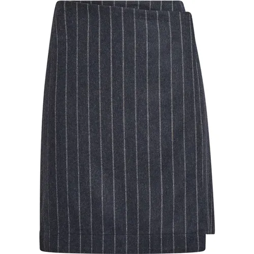 Pinstripe Wrap Skirt , female, Sizes: S, L, M - Maliparmi - Modalova