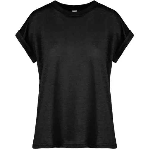 Slub Linen Jersey T-Shirt , female, Sizes: S, 2XL, L, XS, M, XL - BomBoogie - Modalova