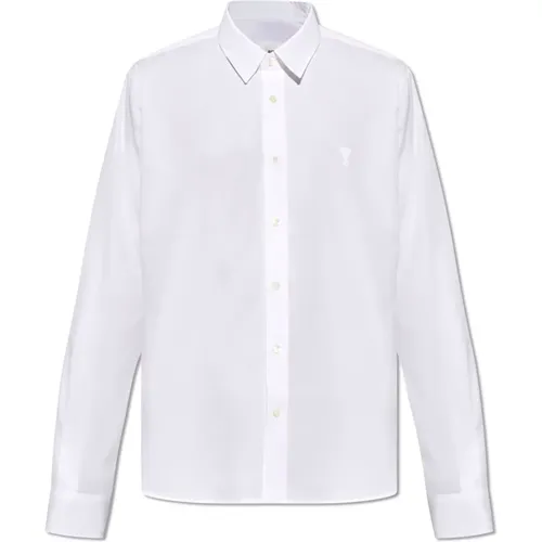 Shirt with logo , male, Sizes: 2XL, XL, L - Ami Paris - Modalova