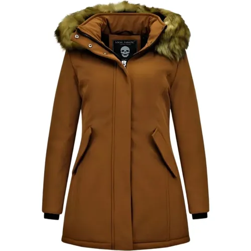 Parka Damen - Echter Pelzkragen - Slim Fit , Damen, Größe: 2XL - Matogla - Modalova