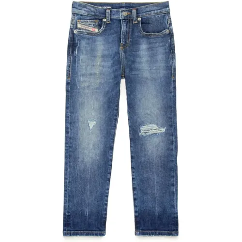Blaue Ripped Slim Cut Jeans Diesel - Diesel - Modalova